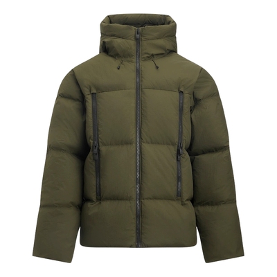 UA安德玛秋冬新款男士军绿色运动保暖羽绒服夹克外套1384641-308