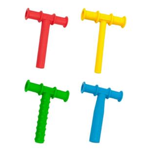 红色t字牙胶咬胶棒儿童下颌咀嚼训练器口肌言语言正畸矫正p型失语