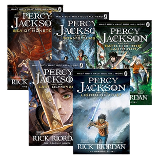 英文原版 Percy Jackson The Graphic Novel 波西·杰克逊漫画版1-5册 全彩漫画小说 魔兽之海/最终之神 英文版 进口英语原版书籍