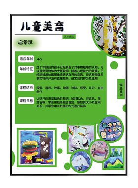 美术室培训艺术挂画作品展示墙贴
