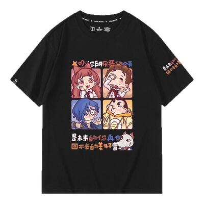 休闲宽松纯棉情侣短袖
