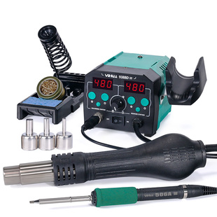 谊华938BDIII热风枪拆焊台二合一手机维修焊接T12快速升温电烙铁