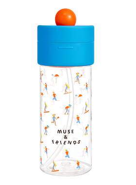 musefriends大童活力随行吸管冷水杯tritan高颜值便携运动水杯