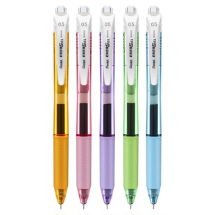 日本Pentel派通中性BLN105高颜值刷题速干顺滑黑色笔半针管 式energel小学初中 生按动颜值高又好写黑笔0.5mm