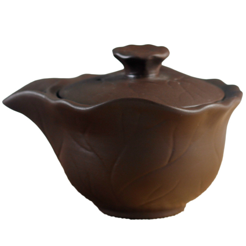馨明园陶瓷原矿紫陶手抓壶纯陶快客杯工夫茶盖碗防烫大开口多型号