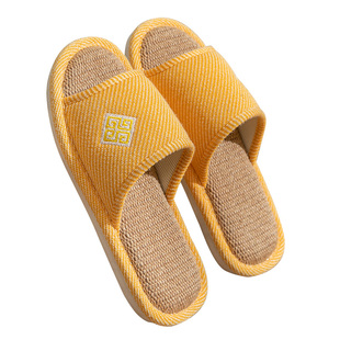 亚麻拖鞋女夏季外穿室内家居防滑软底居家四季棉麻布男士静音厚底