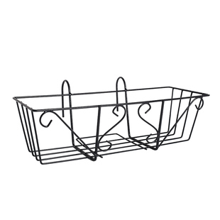 阳台栏杆挂架壁挂长方花架子长方形花盆铁挂式简约铁艺防盗网挂架