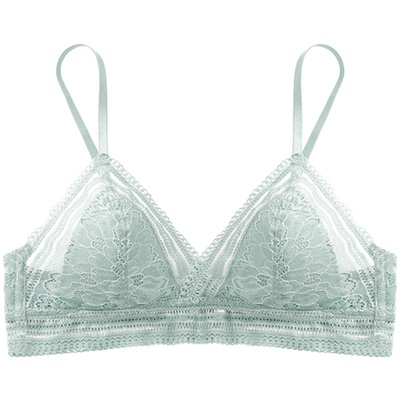 hsia遐无钢圈内衣女全蕾丝法式