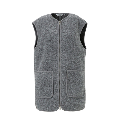 Ditto/迪图通勤叠穿显瘦毛呢马甲