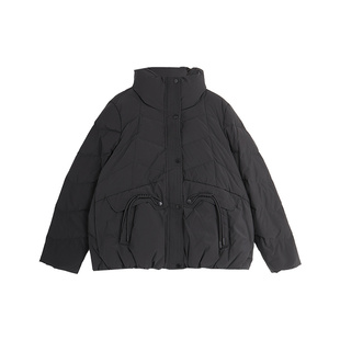 西町村屋羽绒服女2023冬季简约休闲感立领短款鸭绒外搭HD8205003