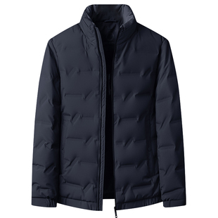 中年男士羽绒服2025新款爸爸冬季时尚立领保暖鸭绒外套中老年男装