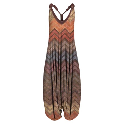 Casual print loose sling jumpsuit     休闲印花宽松吊带连体裤