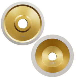 碗型钎焊砂轮合金平行金刚石砂轮磨刀机磨钨钢金属石材陶瓷铣刀