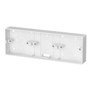 86型明装三位连体底盒通用开关插座面板3联接接线盒pvc三连布线盒