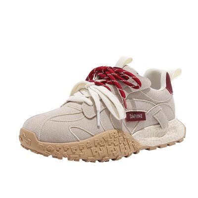 达芙妮厚底增高德训鞋秋冬加绒款