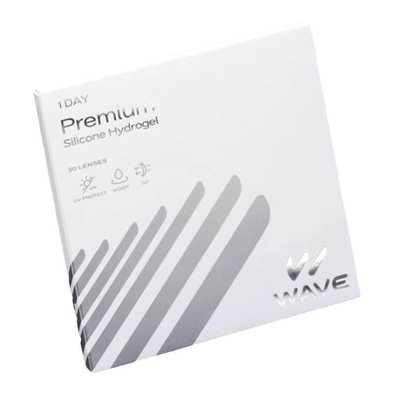日本进口WAVE隐形眼镜硅水凝胶日抛30片高含水高透氧量