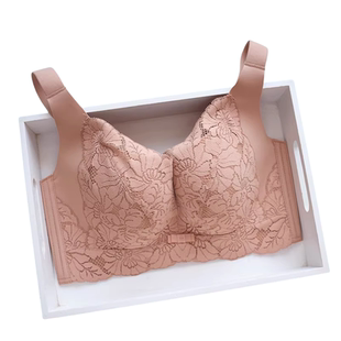 大码无钢圈聚拢上托调整收副乳无痕文胸CD杯薄款全包大罩杯女内衣