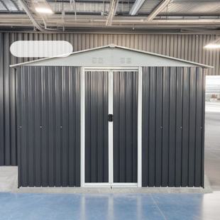 户外储物移动小房子工具铁皮房庭院杂物间室外组装 防雨花园棚收纳