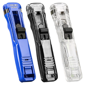 得力推夹器补充夹推钉器试卷书页文件资料装订神器固定纸张夹子透明金属票据夹订书钉便携燕尾强力铁夹多功能