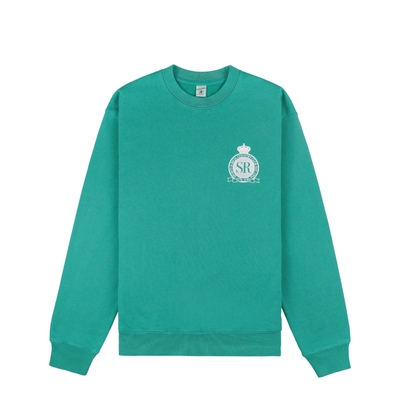 Sporty&Rich Riviera系列男女同款休闲运动圆领卫衣短裤套装