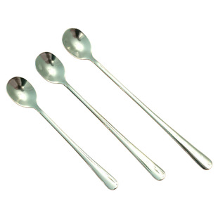 长柄勺子搅拌勺加长调羹甜品奶茶搅拌棒精致汤勺咖啡调料长把金属