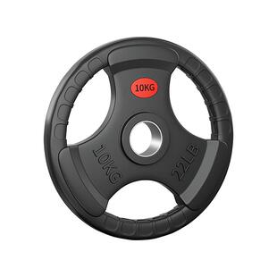 健身房奥杆杠铃片纯铸铁质金属包铁三孔手抓包铁大孔小孔通用家用