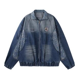 【敦煌联名】BJHG不计后果男士牛仔外套春季美式复古痞帅夹克男款