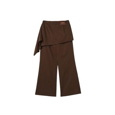 设计师假两件不规则裙裤可换