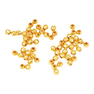 18K包金保色镭射珠手工diy饰品配件材料手链项链蹦迪珠隔珠散珠