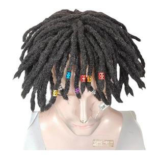 playboicarti同款脏辫假发一片式说唱hip-hop歌手发型黑人烫手工