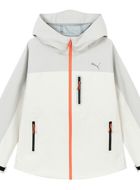 PUMA彪马童装26春新款儿童便服男女连帽外套户外机能拉链冲锋衣