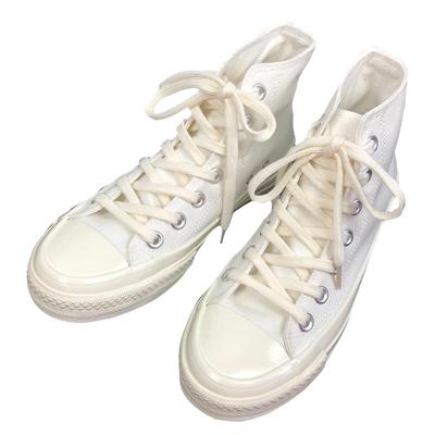 1970纯白色高帮帆布鞋新款休闲鞋