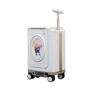 莎米特2025新款电动行李箱骑行代步登机旅行箱20寸智能拉杆箱发光