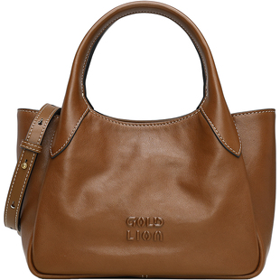 金利来新款菜篮子水桶包女轻奢真皮单肩包小众大容量通勤斜挎包包