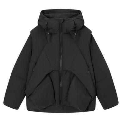 商场同款流石男装连帽短款羽绒服