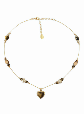 荒漠熔金｜法式高天然虎眼石项链