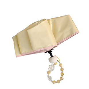 治愈系纯色超轻小巧便携款太阳伞晴雨两用防晒防紫外线五折遮阳伞