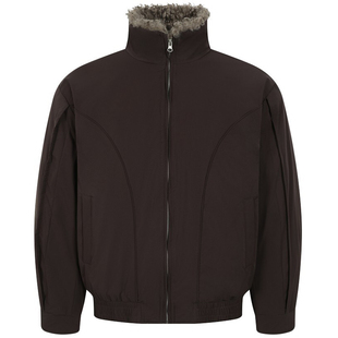 OV原创美式廓形解构拼接保暖棉服外套女冬季复古宽松座山雕棉衣男