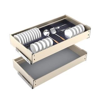 NUOMI诺米厨房魅影橱柜抽屉式单双层收纳碗篮碗碟架橱柜阻尼拉篮