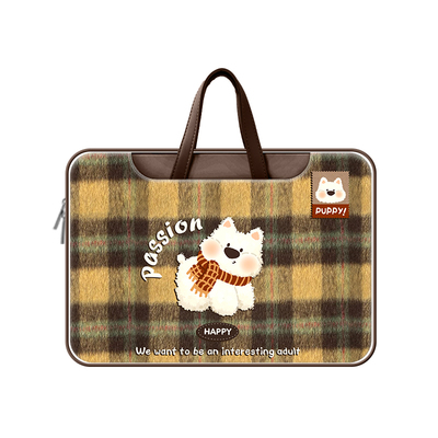 原创插画笔记本重磅电脑包