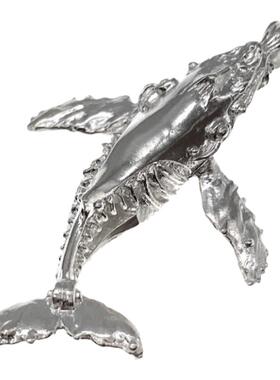 纯银会动52赫兹鲸鱼项链吊坠原创