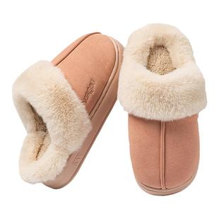 厚底勃肯鞋女秋冬外穿加绒毛毛包头半拖鞋办公室穆勒鞋情侣居家男