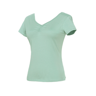 成人舞蹈服女短袖V领T恤棉形体服中国舞民族舞艺考上衣体操练功服