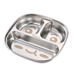 316不锈钢儿童餐盘分格宝宝男女小孩吃饭盘婴幼儿园专用餐具饭碗