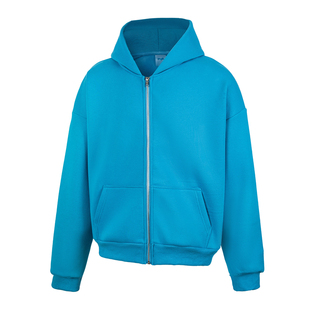 skylrk美式高街纯色刺绣logo开衫外套Justin Bieber同款连帽卫衣