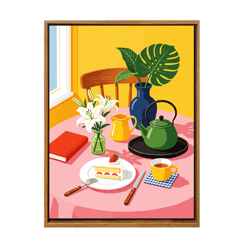多巴胺马卡龙风餐厅DIY数字油画