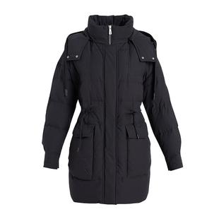 乔万尼羽绒服女款2025年新款冬季加厚保暖收腰连帽工装风设计感