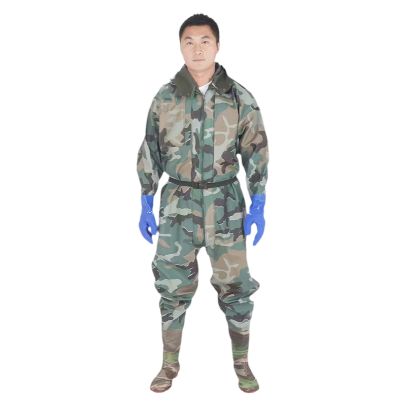 全身连体下水裤防水雨衣雨裤雨鞋防水衣服捕鱼挖藕裤子加厚涉水