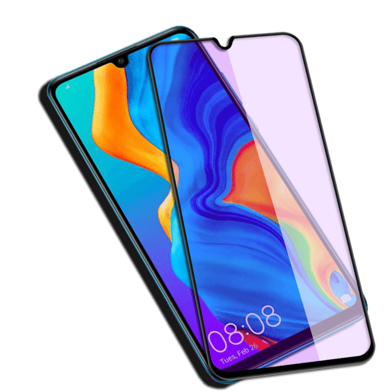 适用华为P30lite黑边钢化膜MAR-LX1全屏LX2覆盖LX3防爆玻璃膜HUAWEI手机ABMJ高清抗指纹丝印钻石保护贴