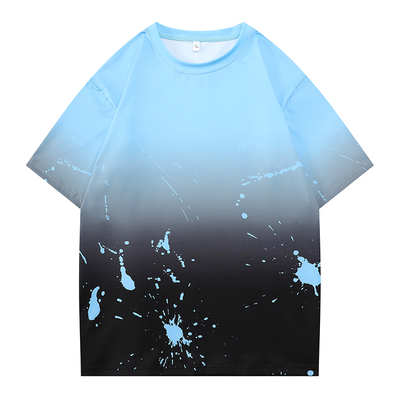 夏季短袖T恤男潮牌冰丝宽松半袖